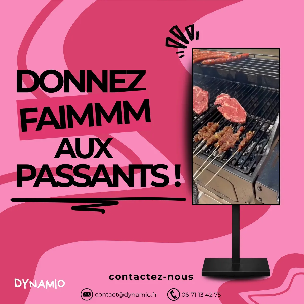 Publication Instagram DYNAMIO — installation d'écran LED en Normandie